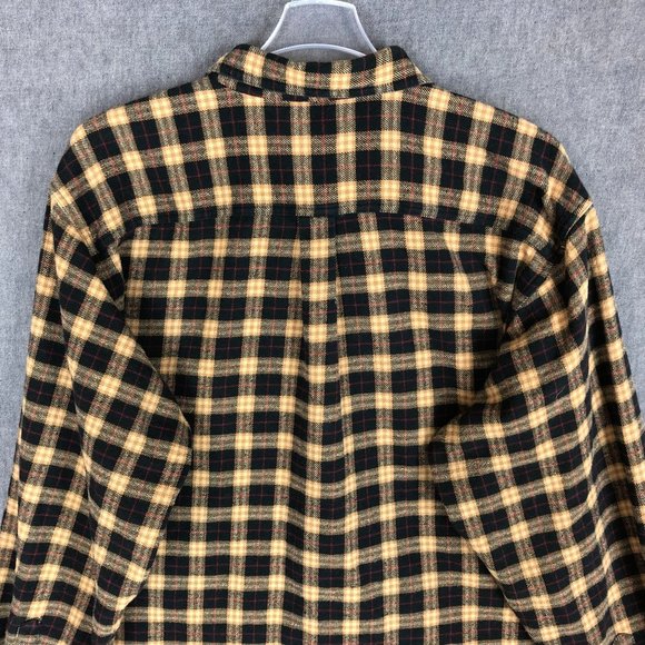 Carhartt Flannel Shirt XXL 2XL Buttton Up Long Sleeve Plaid Brown Men's - Picture 4 of 9